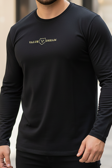 Ανδρική μπλούζα KORTOZO BLACK, Χρώμα: μαύρο, IVET.EU - Εκπτώσεις έως -80%