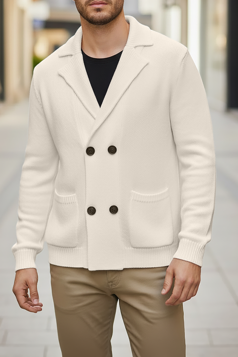 Ανδρική ζακέτα ZOMERO ECRU, Χρώμα: εκρού, IVET.EU - Εκπτώσεις έως -80%