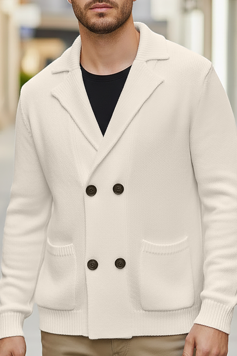 Ανδρική ζακέτα ZOMERO ECRU, Χρώμα: εκρού, IVET.EU - Εκπτώσεις έως -80%