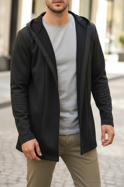 Ανδρική ζακέτα MEZIFO BLACK, Χρώμα: μαύρο, IVET.EU - Εκπτώσεις έως -80%