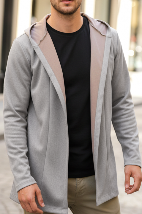 Ανδρική ζακέτα MEZIFO GREY, Χρώμα: γκρι, IVET.EU - Εκπτώσεις έως -80%