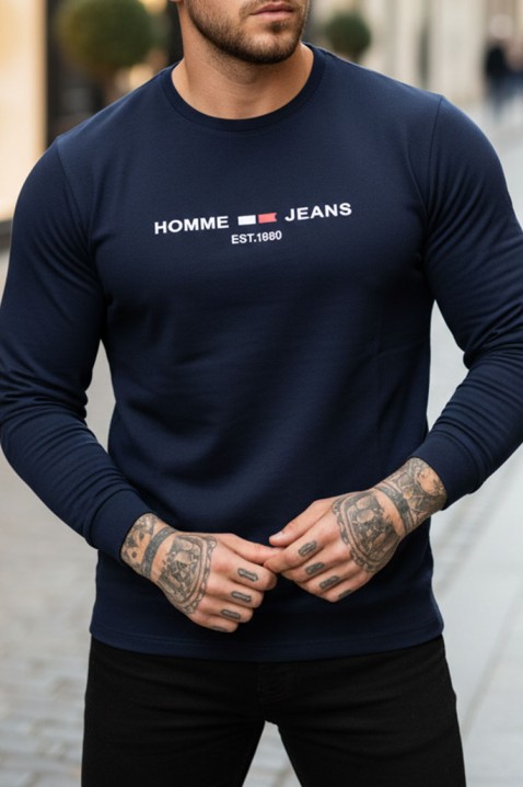 Άνδρικη μπλούζα KELBO NAVY, Χρώμα: σκούρο μπλε, IVET.EU - Εκπτώσεις έως -80%