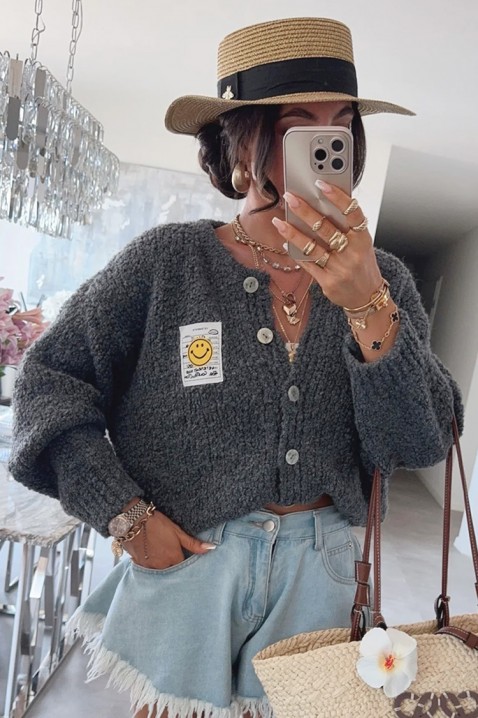 Ζακέτα MOHVELDA GREY, Χρώμα: γκρι, IVET.EU - Εκπτώσεις έως -80%