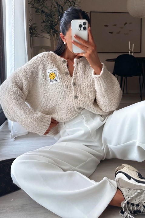 Ζακέτα MOHVELDA ECRU, Χρώμα: εκρού, IVET.EU - Εκπτώσεις έως -80%