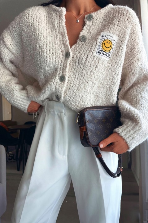 Ζακέτα MOHVELDA ECRU, Χρώμα: εκρού, IVET.EU - Εκπτώσεις έως -80%