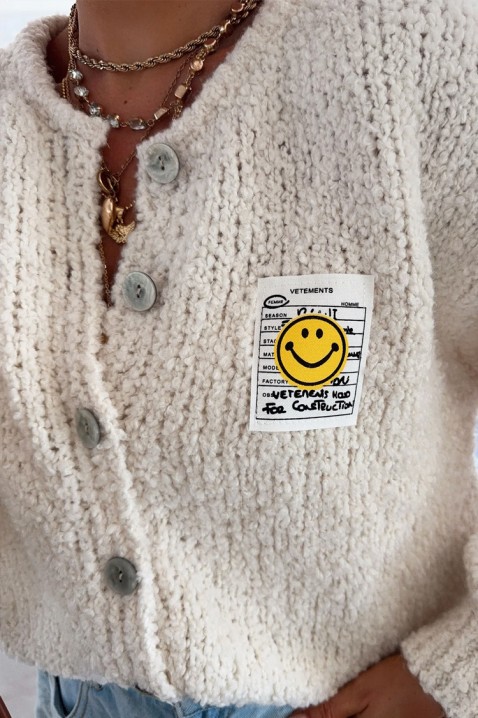 Ζακέτα MOHVELDA ECRU, Χρώμα: εκρού, IVET.EU - Εκπτώσεις έως -80%