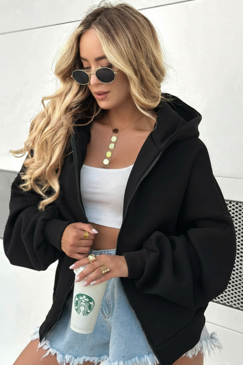 Φούτερ SPORVELDA BLACK, Χρώμα: μαύρο, IVET.EU - Εκπτώσεις έως -80%