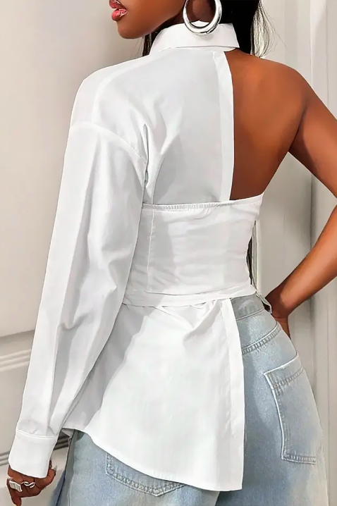 Γυναικείο πουκάμισο ABRONSA, Χρώμα: άσπρο, IVET.EU - Εκπτώσεις έως -80%