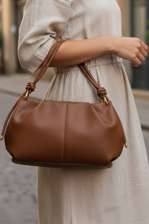 Γυναικεία τσάντα ELPONDA CAMEL, Χρώμα: ανοιχτό καφέ, IVET.EU - Εκπτώσεις έως -80%