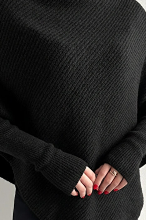 Πόντσο RENGOLA BLACK, Χρώμα: μαύρο, IVET.EU - Εκπτώσεις έως -80%