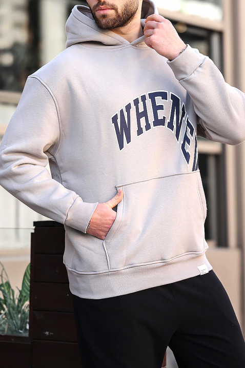 Ανδρικό φούτερ KRILZO GREY, Χρώμα: γκρι, IVET.EU - Εκπτώσεις έως -80%