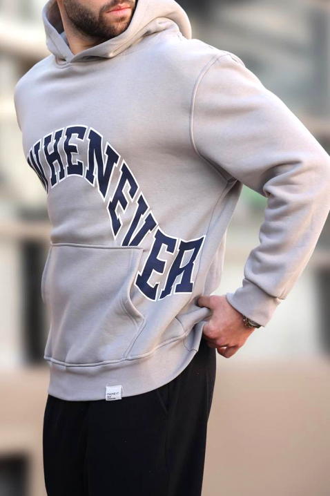 Ανδρικό φούτερ KRILZO GREY, Χρώμα: γκρι, IVET.EU - Εκπτώσεις έως -80%