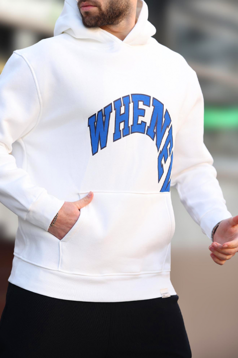 Ανδρικό φούτερ KRILZO WHITE, Χρώμα: άσπρο, IVET.EU - Εκπτώσεις έως -80%