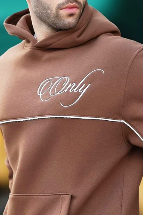 Ανδρικό φούτερ BROGOTO BROWN, Χρώμα: καφέ, IVET.EU - Εκπτώσεις έως -80%