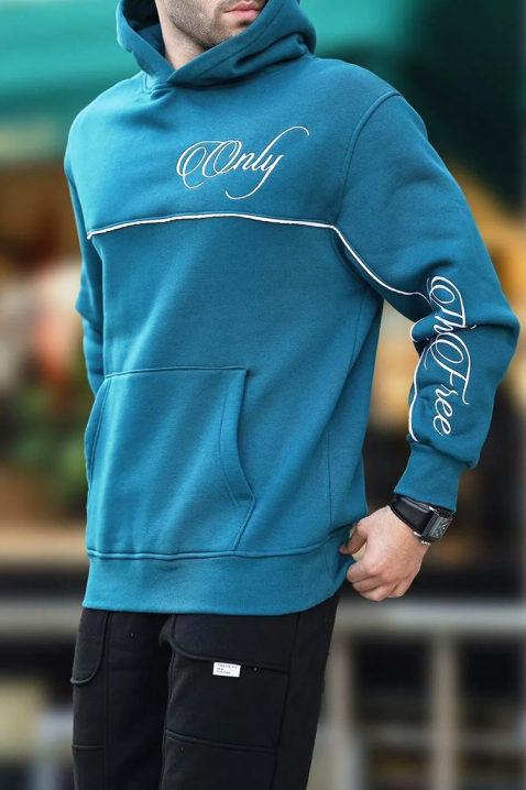 Ανδρικό φούτερ BROGOTO PETROL, Χρώμα: πετρόλ, IVET.EU - Εκπτώσεις έως -80%