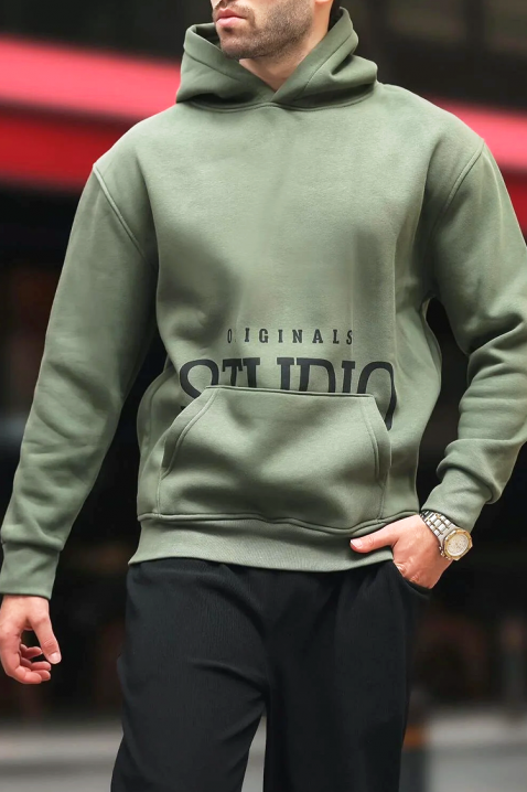 Ανδρικό φούτερ MAREFO KHAKI, Χρώμα: χακί, IVET.EU - Εκπτώσεις έως -80%