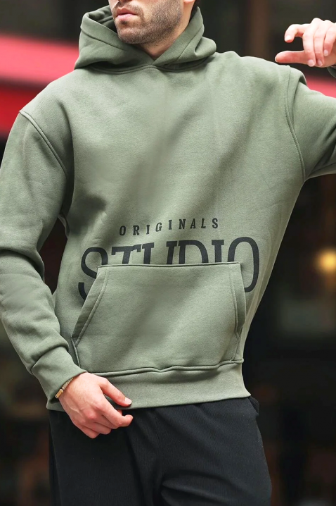 Ανδρικό φούτερ MAREFO KHAKI, Χρώμα: χακί, IVET.EU - Εκπτώσεις έως -80%