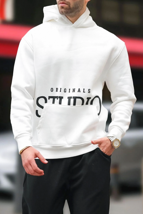 Ανδρικό φούτερ MAREFO WHITE, Χρώμα: άσπρο, IVET.EU - Εκπτώσεις έως -80%