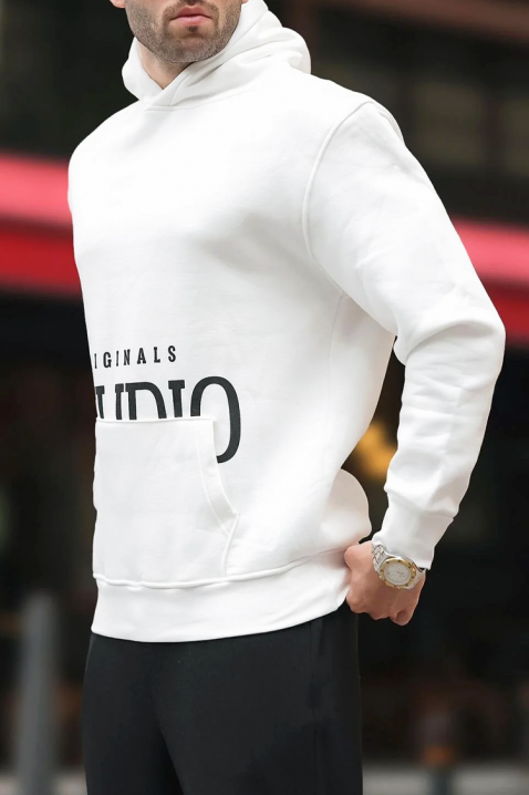 Ανδρικό φούτερ MAREFO WHITE, Χρώμα: άσπρο, IVET.EU - Εκπτώσεις έως -80%