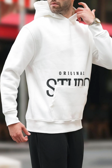 Ανδρικό φούτερ MAREFO WHITE, Χρώμα: άσπρο, IVET.EU - Εκπτώσεις έως -80%