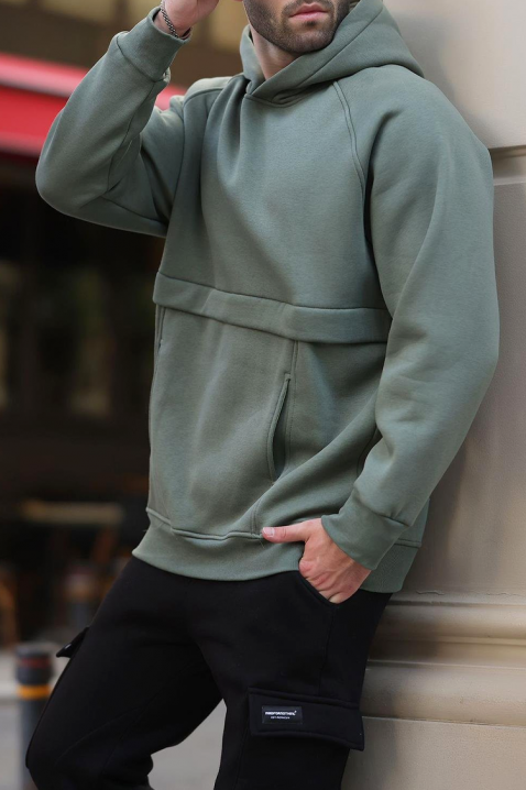 Ανδρικό φούτερ MIROXO OLIVE, Χρώμα: πράσινο της ελιάς, IVET.EU - Εκπτώσεις έως -80%