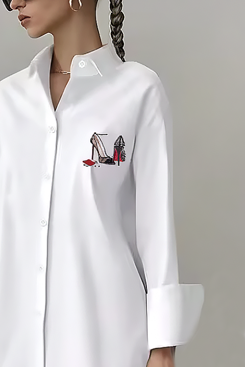 Γυναικείο πουκάμισο VORSELA, Χρώμα: άσπρο, IVET.EU - Εκπτώσεις έως -80%