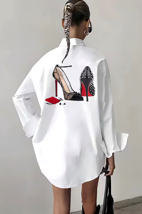 Γυναικείο πουκάμισο VORSELA, Χρώμα: άσπρο, IVET.EU - Εκπτώσεις έως -80%