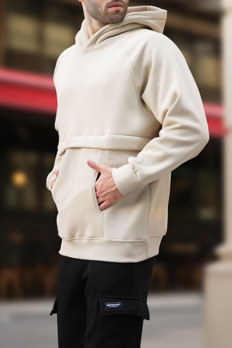 Ανδρικό φούτερ MIROXO BEIGE, Χρώμα: μπεζ, IVET.EU - Εκπτώσεις έως -80%