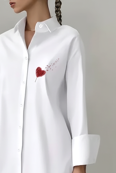 Γυναικείο πουκάμισο RONSELA, Χρώμα: άσπρο, IVET.EU - Εκπτώσεις έως -80%