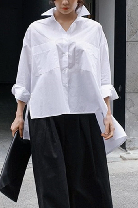 Γυναικείο πουκάμισο ASIMELDA, Χρώμα: άσπρο, IVET.EU - Εκπτώσεις έως -80%