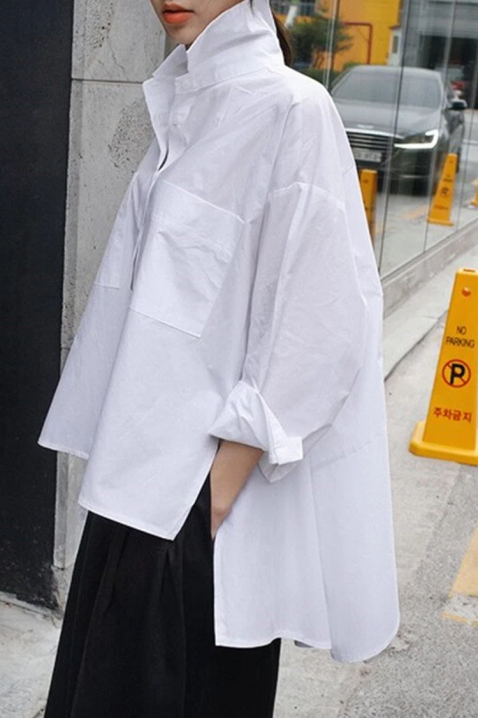 Γυναικείο πουκάμισο ASIMELDA, Χρώμα: άσπρο, IVET.EU - Εκπτώσεις έως -80%