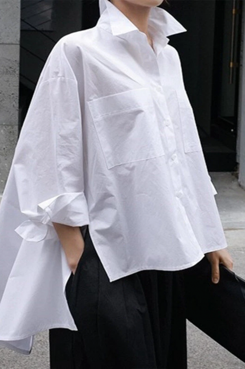 Γυναικείο πουκάμισο ASIMELDA, Χρώμα: άσπρο, IVET.EU - Εκπτώσεις έως -80%