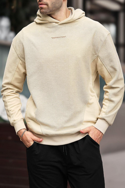 Ανδρικό φούτερ BARHEN BEIGE, Χρώμα: μπεζ, IVET.EU - Εκπτώσεις έως -80%