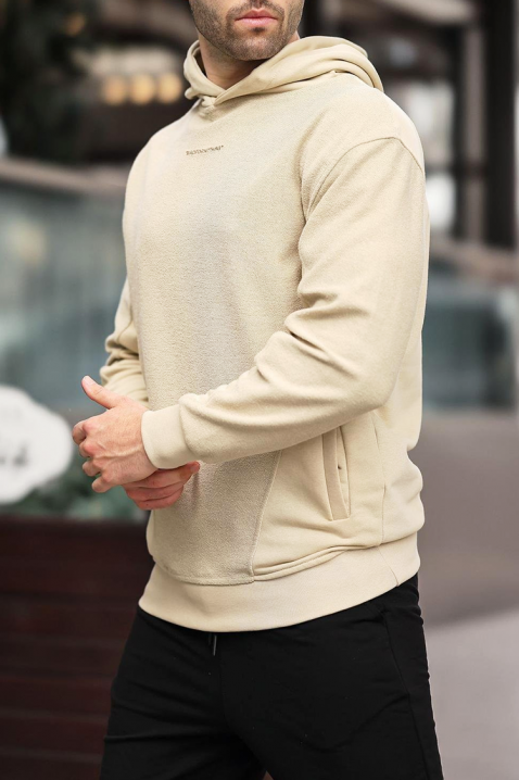 Ανδρικό φούτερ BARHEN BEIGE, Χρώμα: μπεζ, IVET.EU - Εκπτώσεις έως -80%