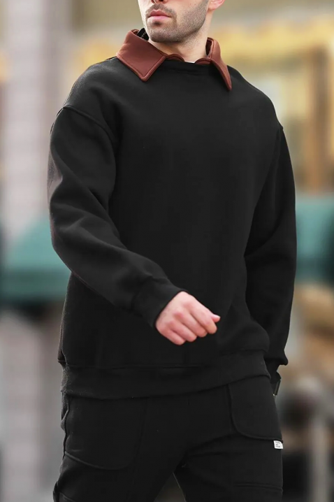 Ανδρικό φούτερ KERJEN BLACK, Χρώμα: μαύρο, IVET.EU - Εκπτώσεις έως -80%