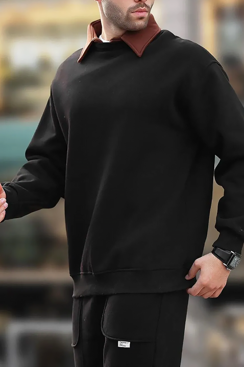 Ανδρικό φούτερ KERJEN BLACK, Χρώμα: μαύρο, IVET.EU - Εκπτώσεις έως -80%