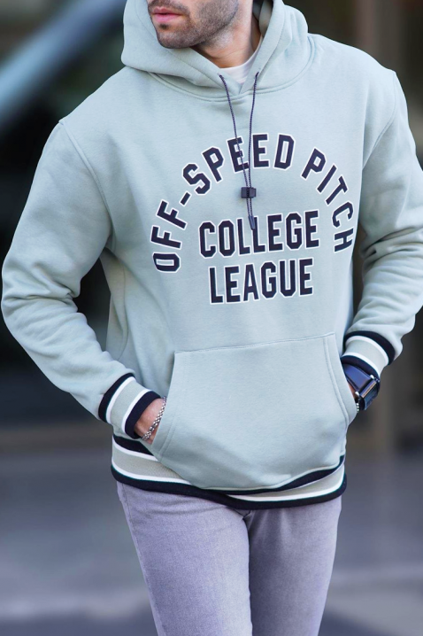 Ανδρικό φούτερ FRELDO MINT, Χρώμα: μέντα, IVET.EU - Εκπτώσεις έως -80%