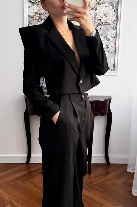 Σακάκι LELONDANA BLACK, Χρώμα: μαύρο, IVET.EU - Εκπτώσεις έως -80%