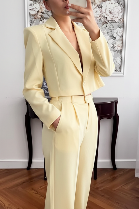 Σακάκι LELONDANA YELLOW, Χρώμα: κίτρινο, IVET.EU - Εκπτώσεις έως -80%