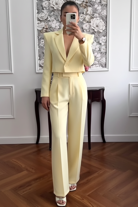 Σακάκι LELONDANA YELLOW, Χρώμα: κίτρινο, IVET.EU - Εκπτώσεις έως -80%