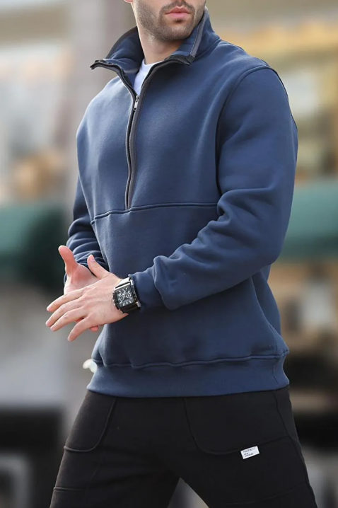 Ανδρικό φούτερ LAREFO NAVY, Χρώμα: σκούρο μπλε, IVET.EU - Εκπτώσεις έως -80%