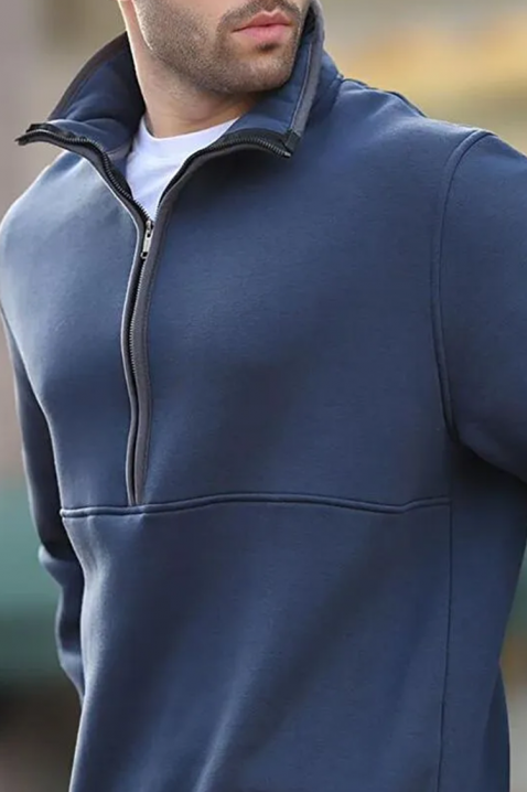 Ανδρικό φούτερ LAREFO NAVY, Χρώμα: σκούρο μπλε, IVET.EU - Εκπτώσεις έως -80%