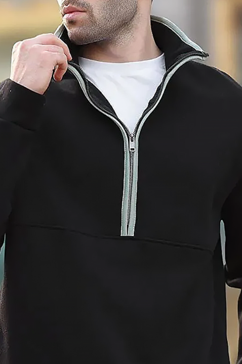 Ανδρικό φούτερ LAREFO BLACK, Χρώμα: μαύρο, IVET.EU - Εκπτώσεις έως -80%