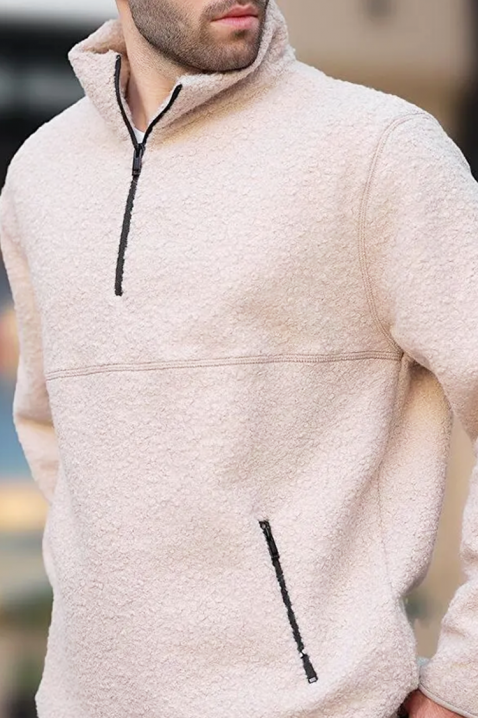 Ανδρικό φούτερ VIMIR BEIGE, Χρώμα: μπεζ, IVET.EU - Εκπτώσεις έως -80%