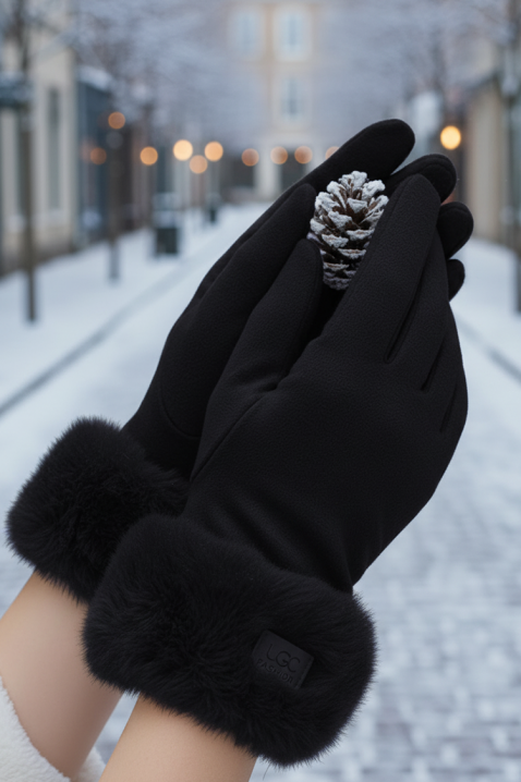 Γυναικεία γάντια ELIORJA BLACK, Χρώμα: μαύρο, IVET.EU - Εκπτώσεις έως -80%