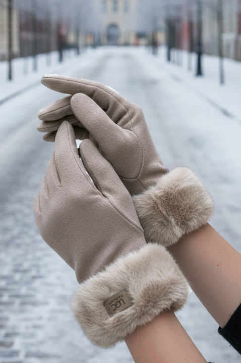 Γυναικεία γάντια ELIORJA BEIGE, Χρώμα: μπεζ, IVET.EU - Εκπτώσεις έως -80%