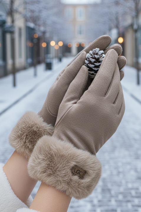 Γυναικεία γάντια ELIORJA BEIGE, Χρώμα: μπεζ, IVET.EU - Εκπτώσεις έως -80%