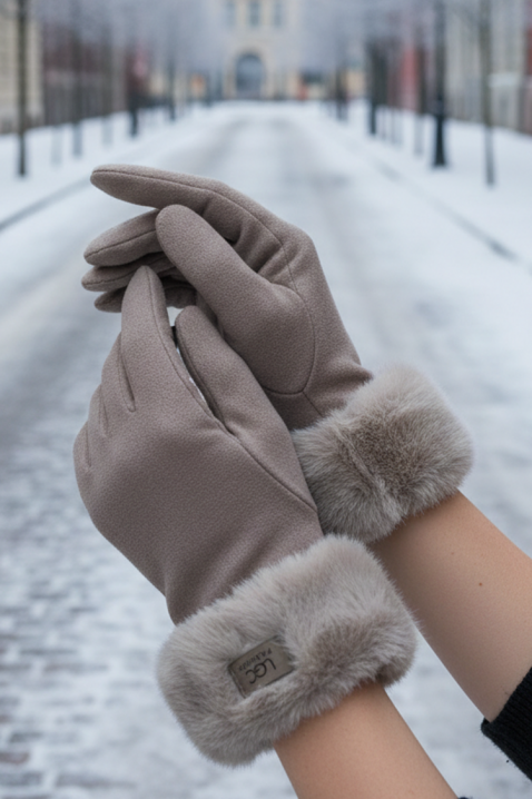 Γυναικεία γάντια ELIORJA MOCHA, Χρώμα: μόκα, IVET.EU - Εκπτώσεις έως -80%