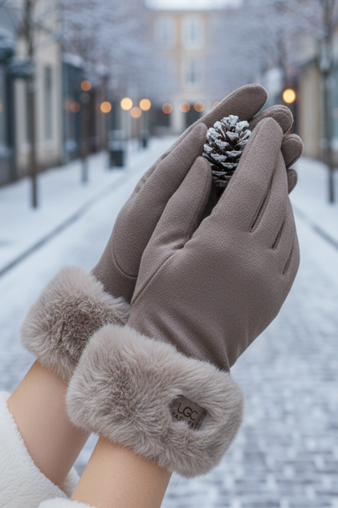 Γυναικεία γάντια ELIORJA MOCHA, Χρώμα: μόκα, IVET.EU - Εκπτώσεις έως -80%