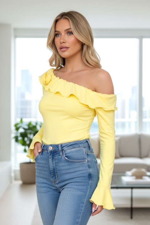 Γυναικεία μπλούζα REMILONGA YELLOW, Χρώμα: κίτρινο, IVET.EU - Εκπτώσεις έως -80%